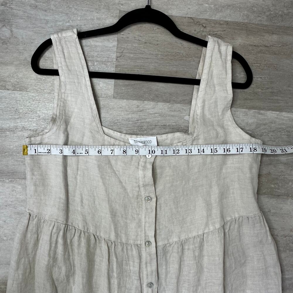 Beachwood Baby The Willow Dress - Moon Willow color -  Linen Maxi Dress L - Picture 6 of 7